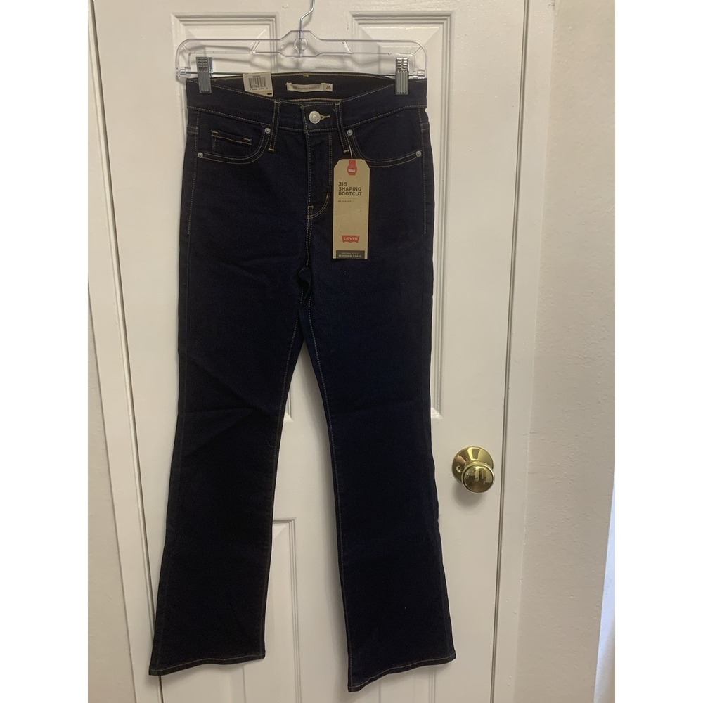 NWT-Levi's 315 Shaping Bootcut Women's Mid Rise Stretch Blue Jeans 26 x 30